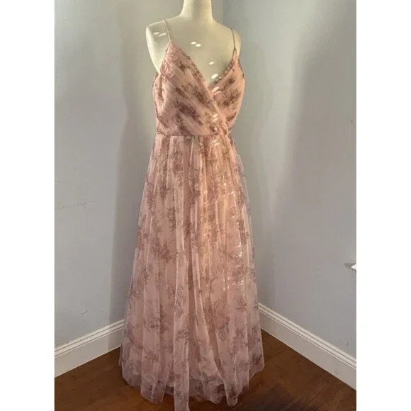Marchesa Pink Floral Maxi Dress - Picture 5 of 13